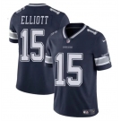 Men's Dallas Cowboys #15 Ezekiel Elliott Navy Vapor Untouchable Limited Football Stitched Jersey