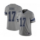 Men's Dallas Cowboys #17 Allen Hurns Limited Gray Inverted Legend Football Jersey