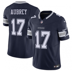 Men's Dallas Cowboys #17 Brandon Aubrey Navy 2025 F.U.S.E Vapor Untouchable Limited Football Stitched Jersey