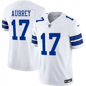 Men's Dallas Cowboys #17 Brandon Aubrey White 2025 F.U.S.E Vapor Untouchable Limited Football Stitched Jersey