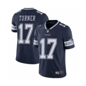 Men's Dallas Cowboys #17 Malik Turner Navy Vapor Limited Stitched Football Jersey