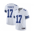 Men's Dallas Cowboys #17 Malik Turner White Vapor Limited Stitched Football Jersey