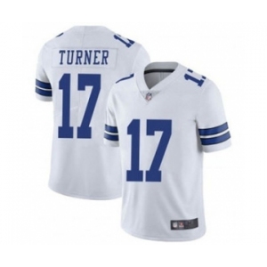 Men's Dallas Cowboys #17 Malik Turner White Vapor Limited Stitched Football Jersey