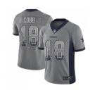 Men's Dallas Cowboys #18 Randall Cobb Limited Gray Rush Drift Fashion Football Jersey