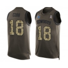 Men's Dallas Cowboys #18 Randall Cobb Limited Green Salute to Service Tank Top Football Jersey