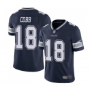 Men's Dallas Cowboys #18 Randall Cobb Navy Blue Team Color Vapor Untouchable Limited Player Football Jersey