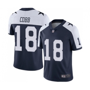 Men's Dallas Cowboys #18 Randall Cobb Navy Blue Throwback Alternate Vapor Untouchable Limited Player Football Jersey