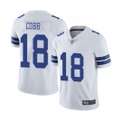 Men's Dallas Cowboys #18 Randall Cobb White Vapor Untouchable Limited Player Football Jersey