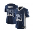 Men's Dallas Cowboys #19 Amari Cooper Limited Navy Blue Rush Drift Fashion Football Jersey