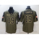 Men's Dallas Cowboys #19 Amari Cooper Nike Olive 2021 Salute To Service Limited Player Jersey