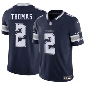 Men's Dallas Cowboys #2 Juanyeh Thomas Navy 2025 F.U.S.E. Vapor Untouchable Limited Football Stitched Jersey