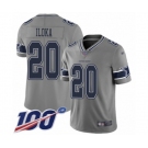 Men's Dallas Cowboys #20 George Iloka Limited Gray Inverted Legend 100th Season Football Jersey