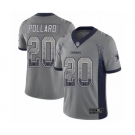 Men's Dallas Cowboys #20 Tony Pollard Limited Gray Rush Drift Fashion Football Jersey