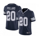 Men's Dallas Cowboys #20 Tony Pollard Navy Blue Team Color Vapor Untouchable Limited Player Football Jersey