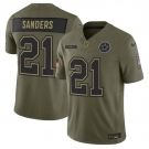 Men's Dallas Cowboys #21 Deion Sanders Olive 2025 F.U.S.E. Salute to Service Limited Football Stitched Jersey