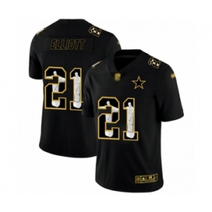 Men's Dallas Cowboys #21 Ezekiel Elliott Black Jesus Faith Limited Football Jersey