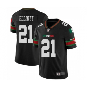 Men's Dallas Cowboys #21 Ezekiel Elliott Black Mexico Vapor Limited Stitched Football Jersey