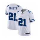 Men's Dallas Cowboys #21 Ezekiel Elliott White Team Logo Cool Edition Jersey