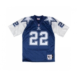 Men's Dallas Cowboys #22 Emmitt Smith 1995 Throwback Stitched Football Jersey