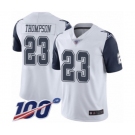 Men's Dallas Cowboys #23 Darian Thompson Limited White Rush Vapor Untouchable 100th Season Football Jersey