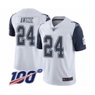 Men's Dallas Cowboys #24 Chidobe Awuzie Limited White Rush Vapor Untouchable 100th Season Football Jersey