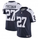 Men's Dallas Cowboys #27 Royce Freeman Navy White Thnaksgiving Vapor Untouchable Limited Stitched Football Jersey