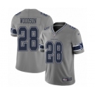 Men's Dallas Cowboys #28 Darren Woodson Limited Gray Inverted Legend Football Jersey