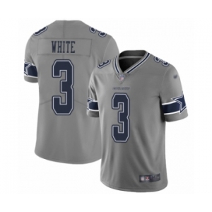 Men's Dallas Cowboys #3 Mike White Limited Gray Inverted Legend Football Jersey