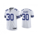 Men's Dallas Cowboys #30 DaRon Bland White Vapor Limited Stitched Jersey