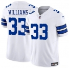 Men's Dallas Cowboys #33 Javonte Williams White 2025 F.U.S.E. Vapor Untouchable Limited Football Stitched Jersey