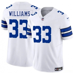 Men's Dallas Cowboys #33 Javonte Williams White 2025 F.U.S.E. Vapor Untouchable Limited Football Stitched Jersey