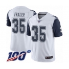 Men's Dallas Cowboys #35 Kavon Frazier Limited White Rush Vapor Untouchable 100th Season Football Jersey