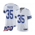 Men's Dallas Cowboys #35 Kavon Frazier White Vapor Untouchable Limited Player 100th Season Football Jersey