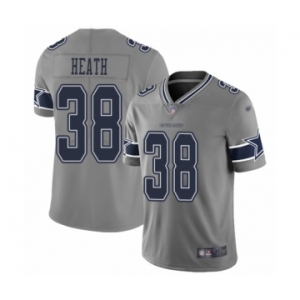 Men's Dallas Cowboys #38 Jeff Heath Limited Gray Inverted Legend Football Jersey