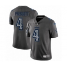 Men's Dallas Cowboys #4 Dak Prescott Limited Gray Static Fashion Limited Football Jersey