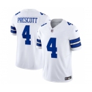 Men's Dallas Cowboys #4 Dak Prescott White 2023 F.U.S.E. Vapor Limited Stitched Football Jersey