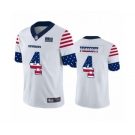 Men's Dallas Cowboys #4 Dak Prescott White Independence Day Limited Football Jersey