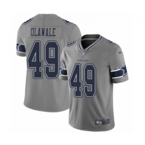 Men's Dallas Cowboys #49 Jamize Olawale Limited Gray Inverted Legend Football Jersey