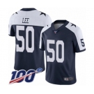 Men's Dallas Cowboys #50 Sean Lee Navy Blue Throwback Alternate Vapor Untouchable Limited Player 100th Season Football Jersey