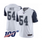 Men's Dallas Cowboys #54 Randy White Limited White Rush Vapor Untouchable 100th Season Football Jersey