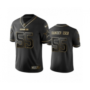 Men's Dallas Cowboys #55 Leighton Vander Esch Black Golden Edition Limited Player Football Jersey