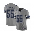 Men's Dallas Cowboys #55 Leighton Vander Esch Limited Gray Inverted Legend Football Jersey