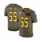 Men's Dallas Cowboys #55 Leighton Vander Esch Limited Olive Gold 2019 Salute to Service Football Jersey