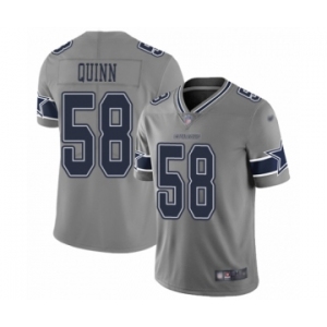 Men's Dallas Cowboys #58 Robert Quinn Limited Gray Inverted Legend Football Jersey