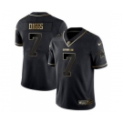 Men's Dallas Cowboys #7 Trevon Diggs Black Golden Edition Limited Stitched Football Jersey