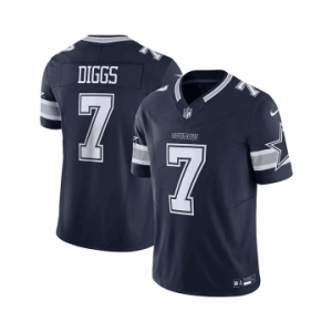 Men's Dallas Cowboys #7 Trevon Diggs Navy 2023 F.U.S.E. Limited Stitched Football Jersey