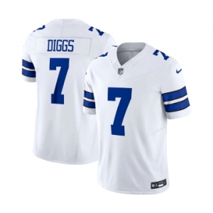 Men's Dallas Cowboys #7 Trevon Diggs White 2023 F.U.S.E. Limited Stitched Football Jersey