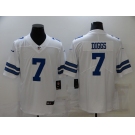 Men's Dallas Cowboys #7 Trevon Diggs White Limited Player Jersey