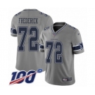 Men's Dallas Cowboys #72 Travis Frederick Limited Gray Inverted Legend 100th Season Football Jersey