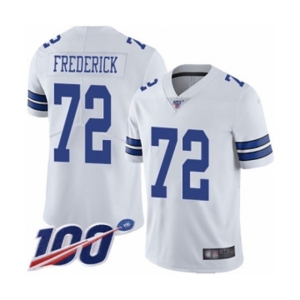 Men's Dallas Cowboys #72 Travis Frederick White Vapor Untouchable Limited Player 100th Season Football Jersey